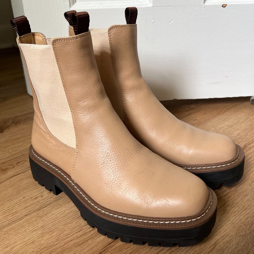 Sam Edelman Waterproof Tan Leather Chelsea Boot